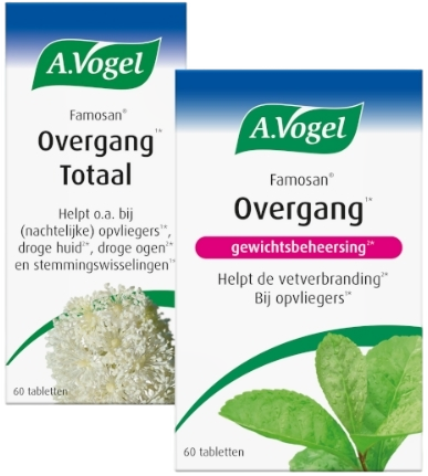 A.Vogel Famosan Overgang Totaal Tabletten 60ST + Overgang Gewichtsbeheersing* Tabletten 60TB Combiverpakking 2ST