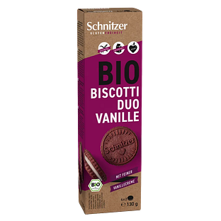 Schnitzer Bio Biscotti Duo Vanille Glutenvrij 130GR