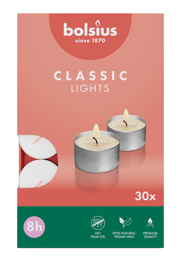 Bolsius Theelicht Classic Lights Wit 8 Uur afbeelding 1