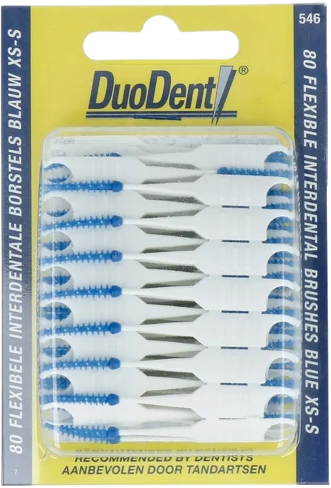 Duodent Flexibele Interdentale Borstels Blauw XS-S
