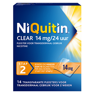 Niquitin Clear Pleisters 14mg Stap 2 14ST