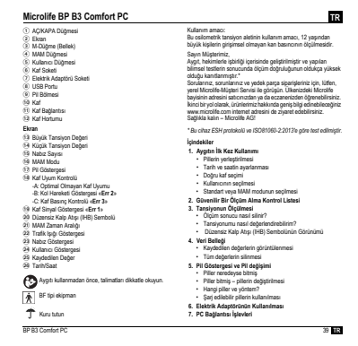 Microlife BP Bloeddrukmeter B3 Comfort PC afbeelding van document #41, instructions
