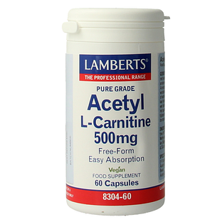 Lamberts Acetyl-L-Carnitine 500mg Capsules 60CP