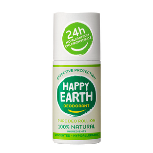 Happy Earth 100% Natural Deo Roll-On Unscented 75ML