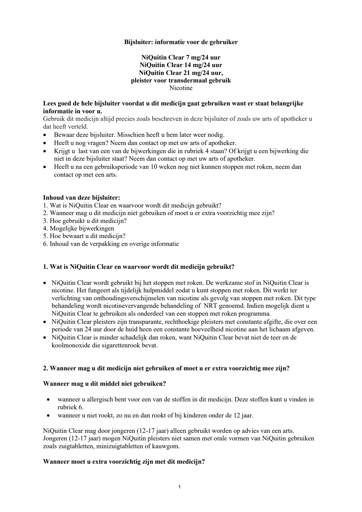 Clear Pleister Acht Weken Behandeling afbeelding van document #1, leaflet