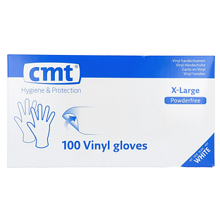 CMT Vinyl Handschoenen Poedervrij Extra Large Wit 100ST