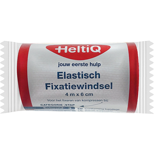 HeltiQ Elastisch Fixatiewindsel 4m x 6cm 1ST HeltiQ Elastisch Fixatiewindsel 4m x 6cm 1ST