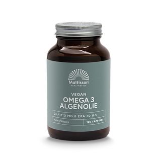 Mattisson HealthStyle Vegan Omega 3 Algenolie DHA 210mg & EPA 70mg Capsules 120VCP