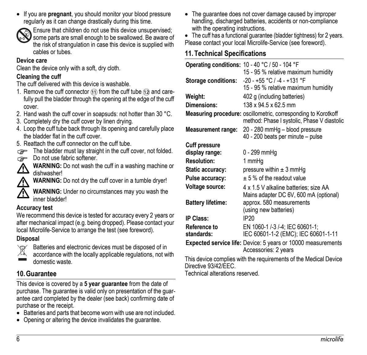 Microlife BP Bloeddrukmeter B3 Comfort PC afbeelding van document #8, instructions