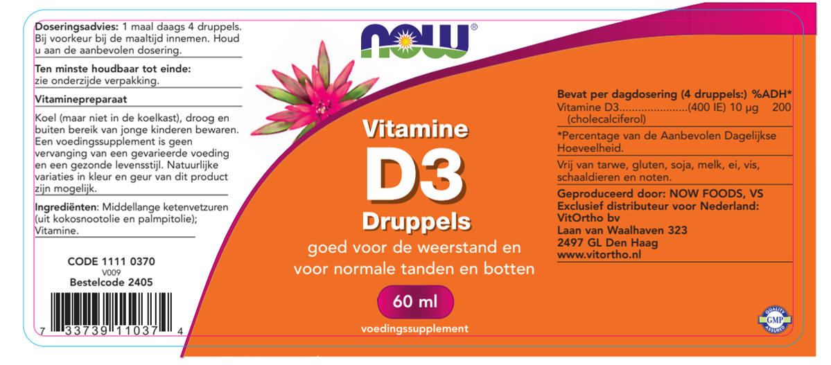 Vitamine D3 Druppels afbeelding van document #1, label