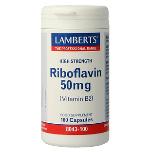 Lamberts Riboflavine 50mg Capsules 100VCP Lamberts Riboflavine 50mg Capsules 100VCP
