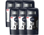 Nivea Men Black & White Invisible Original Anti-Transpirant Stick Multiverpakking 6x50ML