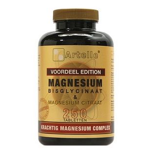 Artelle Magnesium Bisglycinaat & Citraat Tabletten 250TB