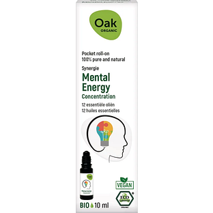 Oak Organic Pocket Roll-on Mental Energy 10ML Oak Organic Pocket Roll-on Mental Energy 10ML