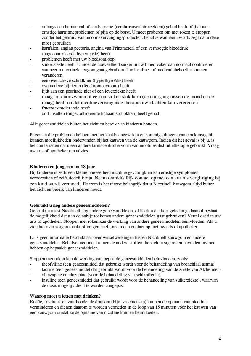 Kauwgom Cool Mint 4mg -  voor stoppen met roken afbeelding van document #2, leaflet