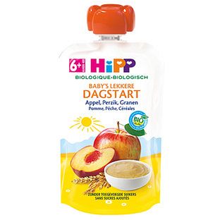 HiPP 6m+ Dagstart Appel Perzik Granen 100GR