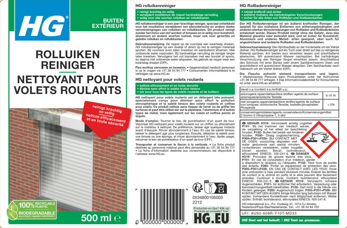 Buiten Rolluikenreiniger afbeelding van document #1, label