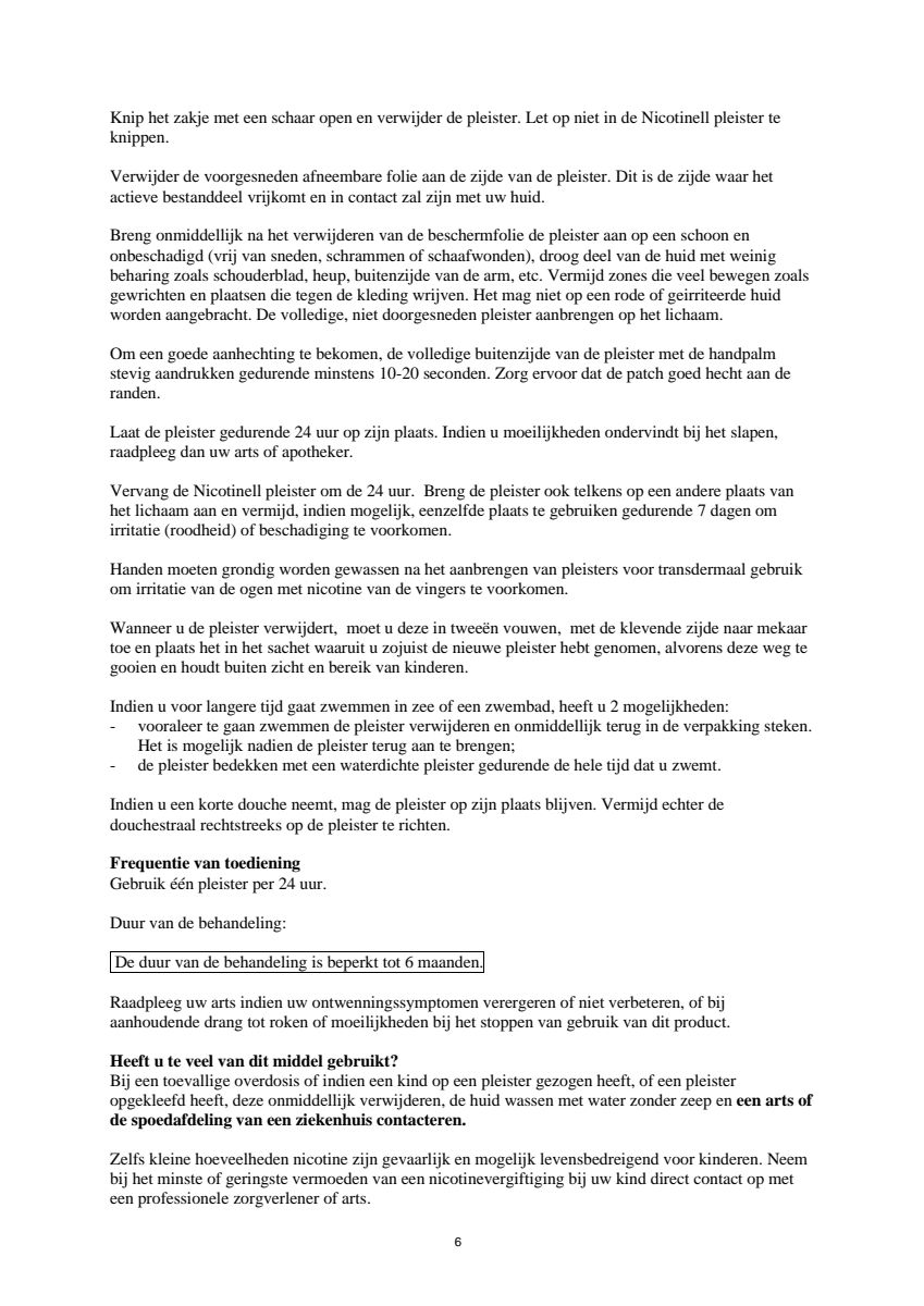 Pleisters 21 mg - voor stoppen met roken afbeelding van document #6, leaflet