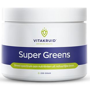 Vitakruid Super Greens 25 nutrienten oa probiotica & enzymen 220GR