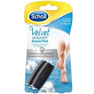 Scholl Velvet Smooth Express Pedi Rollers Regular 2ST Scholl Velvet Smooth Express Pedi Rollers Regular 2ST