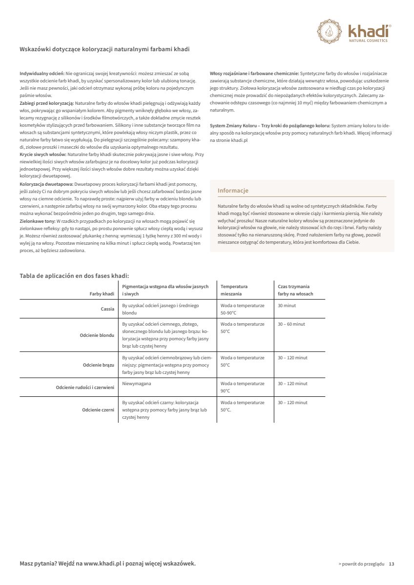 Haarverf Senna Cassia afbeelding van document #13, instructions