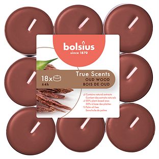 Bolsius True Scents Oud Wood Geurtheelichten 18ST
