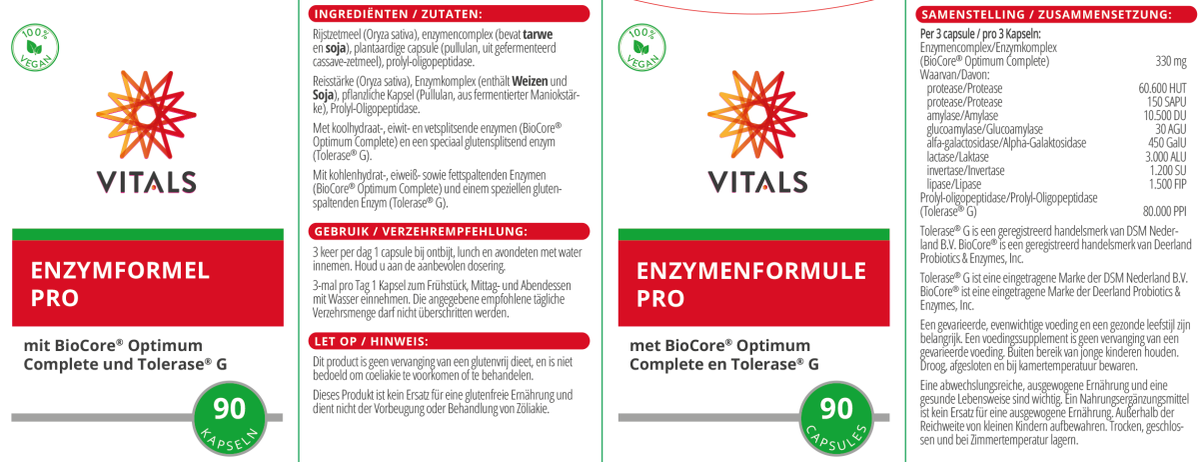 Enzymformule Pro Capsules afbeelding van document #1, label