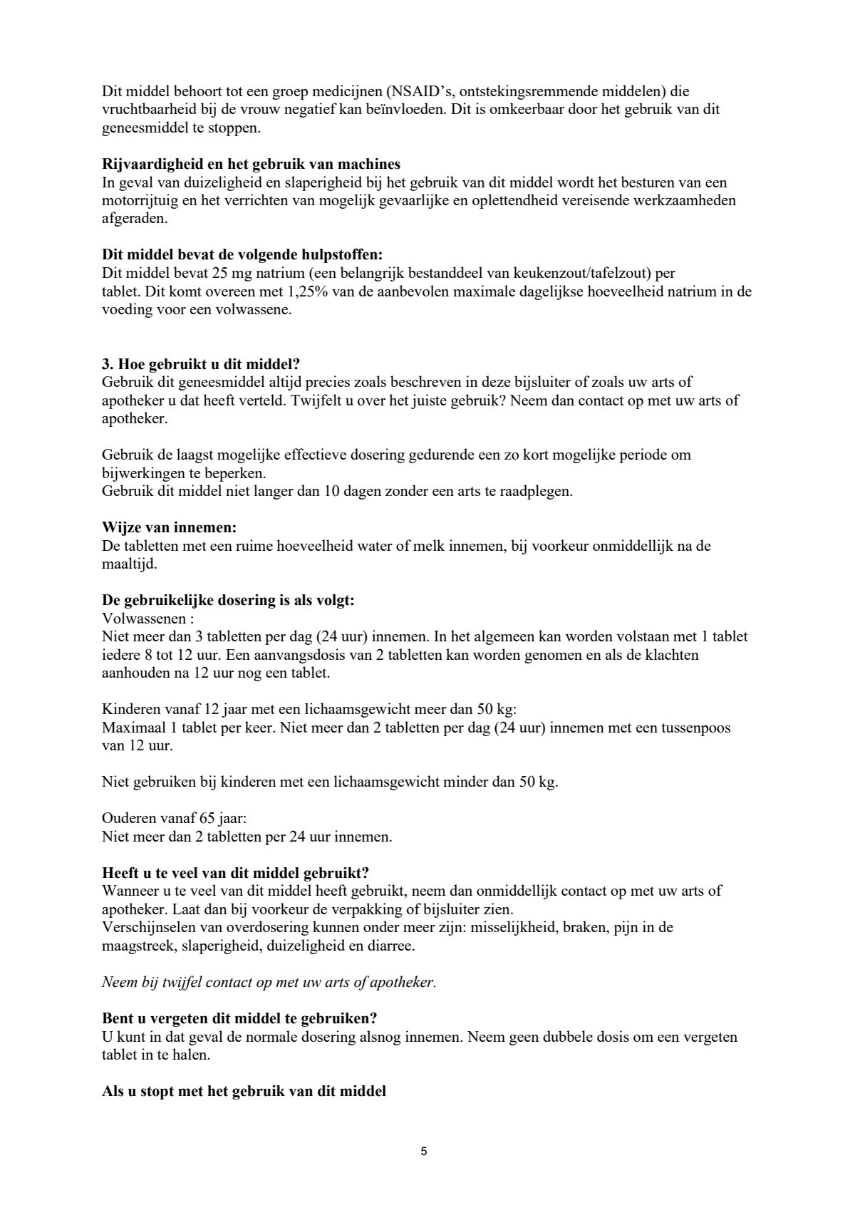 Select 275mg Tabletten afbeelding van document #5, leaflet