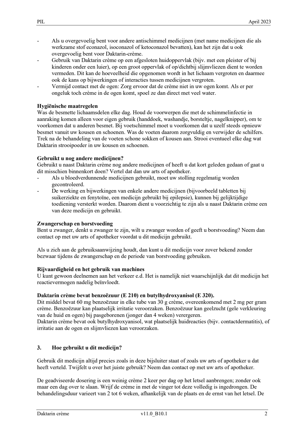 20mg Miconazol Crème (30GR) en Strooipoeder afbeelding van document #2, leaflet