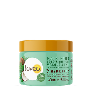 Lovea 3-in-1 Haarmasker - Kokos & Groene Thee 390ML