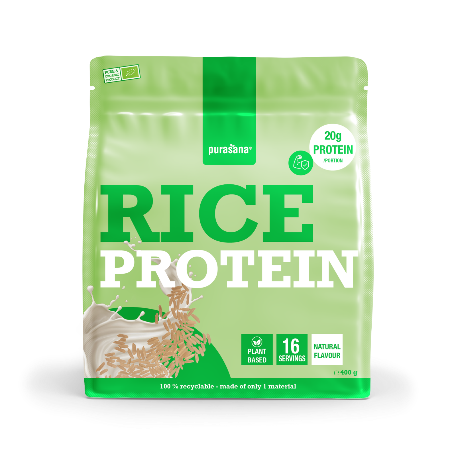 Purasana Rice Protein Powder Natural 400GR