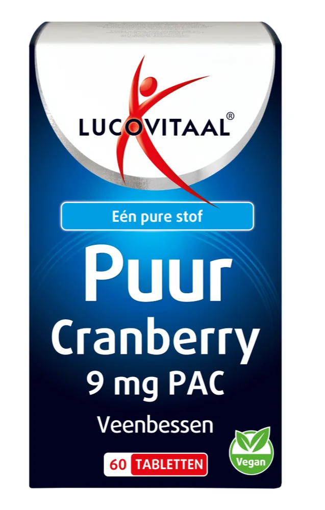 Lucovitaal Puur Cranberry 9 mg PAC Tabletten 60TB
