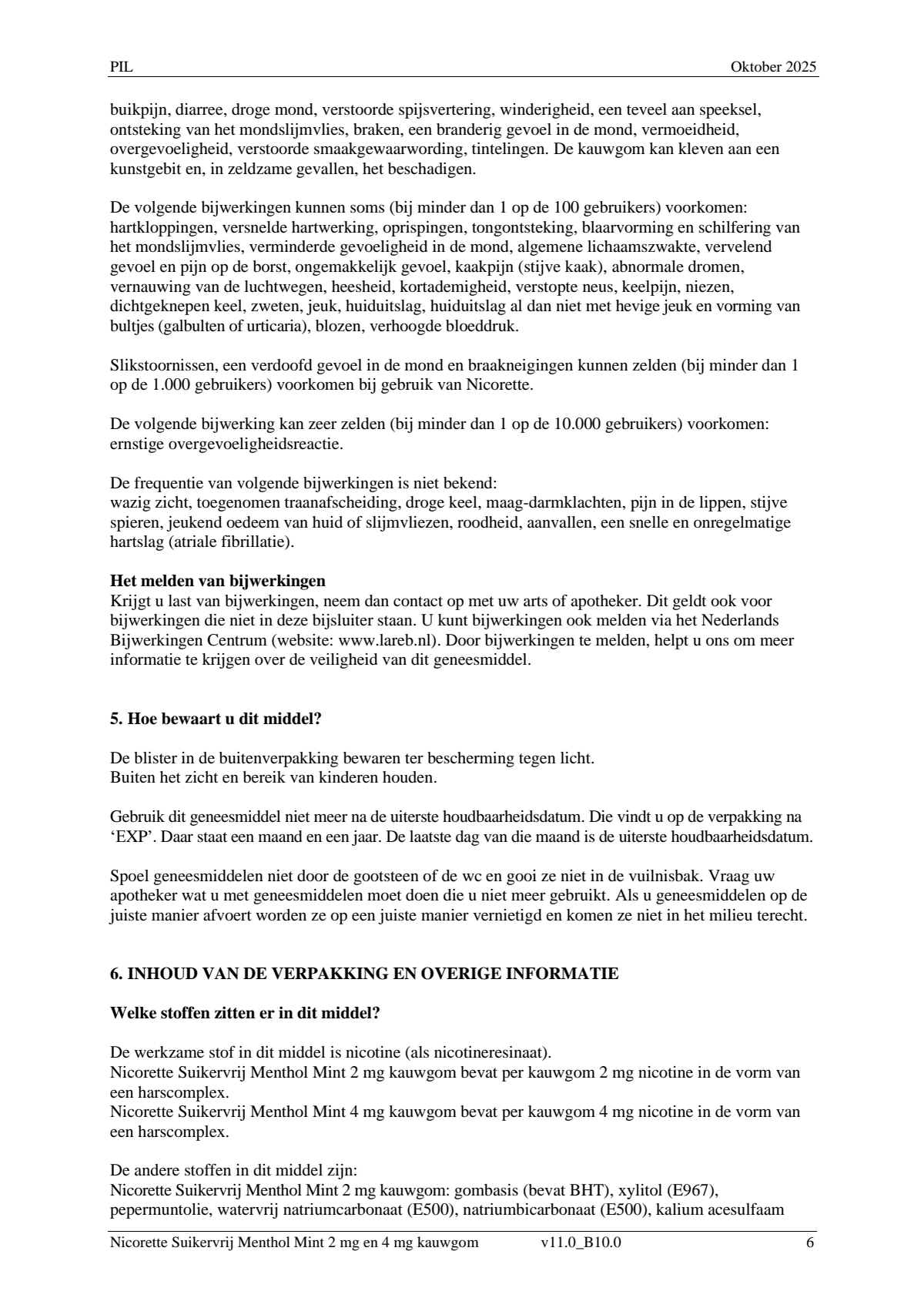 Kauwgom 4mg Menthol Mint afbeelding van document #6, leaflet