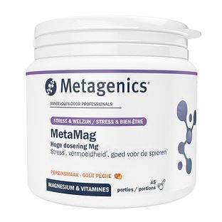 Metagenics MetaMag Manesium & Vitamines Perziksmaak 45ST