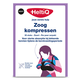 HeltiQ Zoogkompressen Zwart 30ST