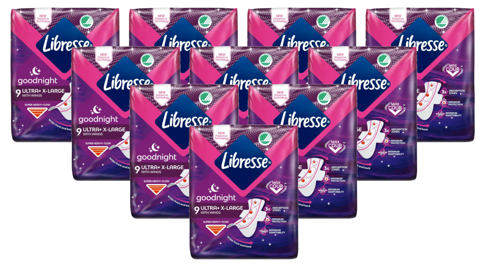 Libresse Ultra Goodnight Maandverband XL Multiverpakking