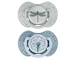 Difrax LOVI Dynamic Pacifier 0-3 Months Botanic Blue Green - Fopspeen 2ST
