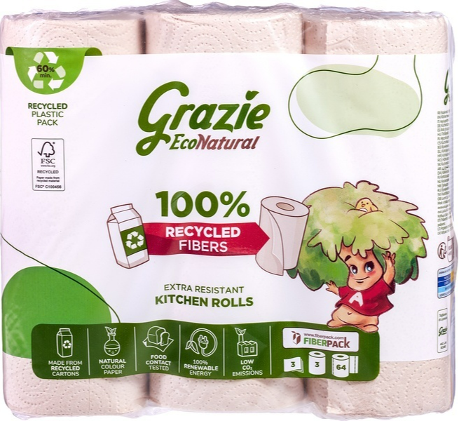 Grazie EcoNatural Keukenrollen afbeelding