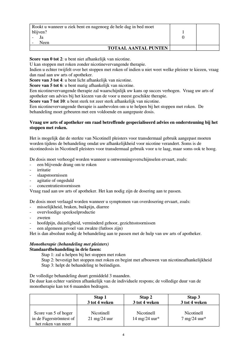 Pleisters 14 mg - voor stoppen met roken afbeelding van document #4, leaflet