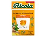 Ricola Gember Sinaasappelmunt Suikervrij Doosje 50GR