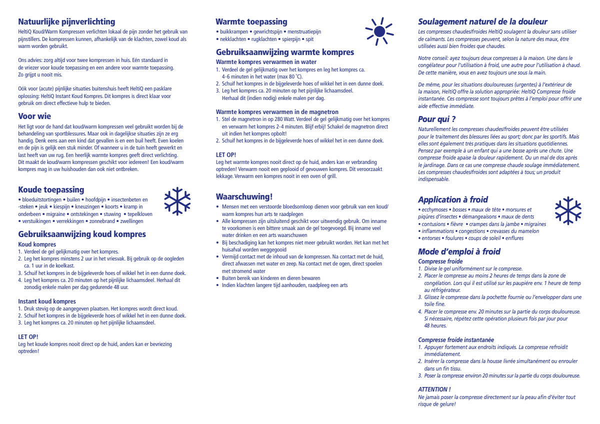 Koud/Warm Kompres Large afbeelding van document #2, instructions