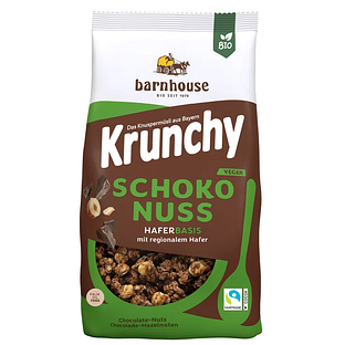 Barnhouse Krunchy Chocolade - Hazelnoten 375GR