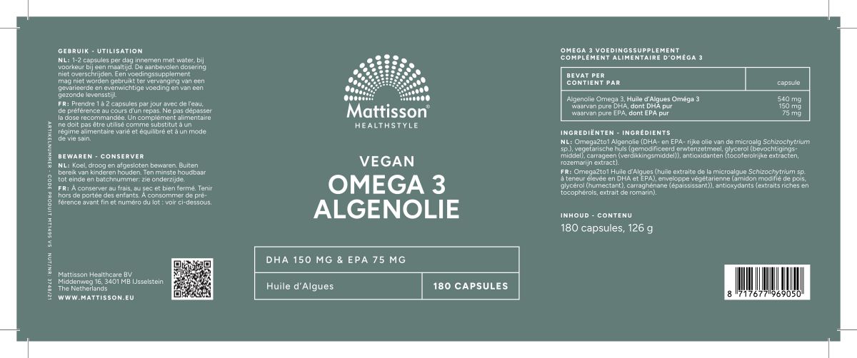Omega 3 Algenolie afbeelding van document #1, label