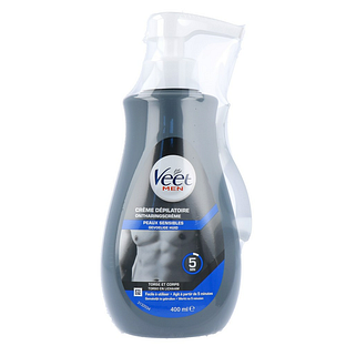 Veet Men Total Pro Ontharingscreme Pomp Gevoelige Huid 400ML