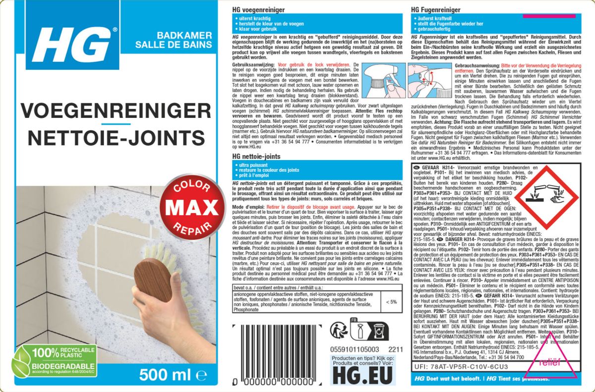 Badkamer Voegenreiniger afbeelding van document #1, label