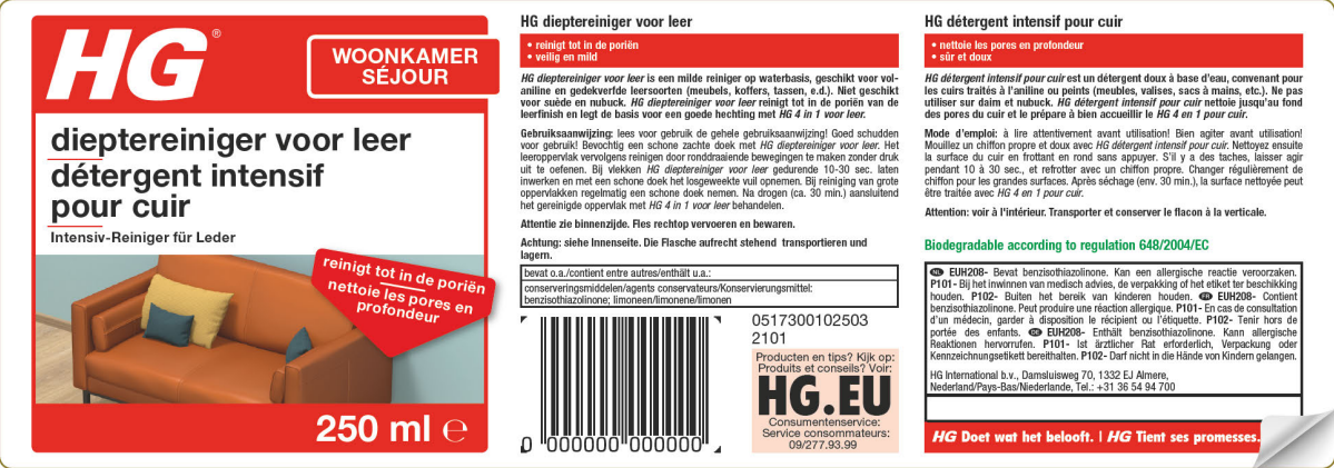 Woonkamer Dieptereiniger voor Leer afbeelding van document #1, label