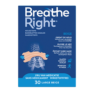 Breathe Right Neusstrips Normale Huid - Large 30ST Breathe Right Neusstrips Normale Huid - Large 30ST