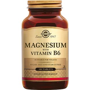Solgar Magnesium met Vitamine B-6 Tabletten 100TB