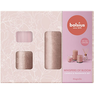 Bolsius Whisper Of Bloom Candle & Fragrance Set Magnolia 1ST