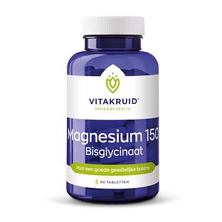 Vitakruid Magnesium 150 Bisglycinaat met 200mg L-Taurine Tabletten 90TB